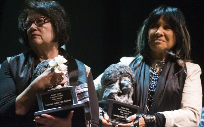 Elouise Cobell and Buffy Sainte-Marie