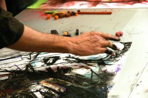Rick Bartow art class in Missoula